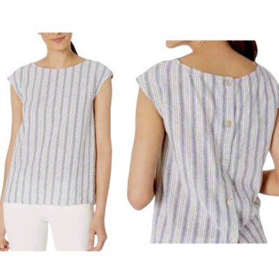 MAX STUDIO Linen Blend Tank Top