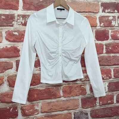 MAX Studio Button Front Long Sleeve Jumpsuit