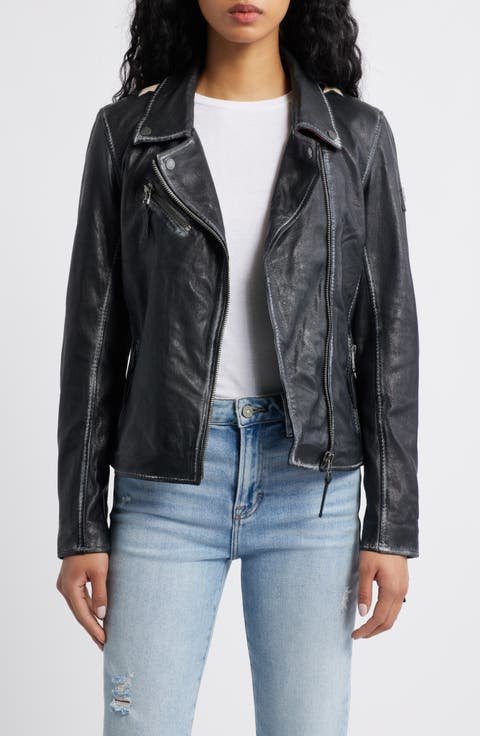 MAX Studio Faux Leather Moto Jacket